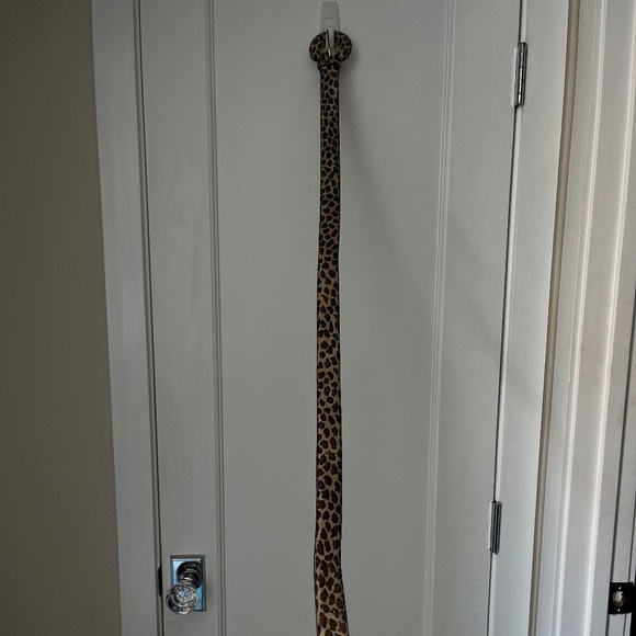 Vintage Leopard Real Leather Belt - Size L - Picture 2 of 3